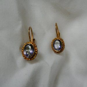 14 K Gold Iolite Earrings